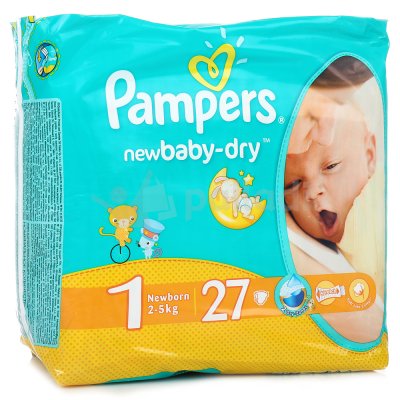 Подгузники PAMPERS New Baby-Dry 1 Newborn 2-5кг 27шт
