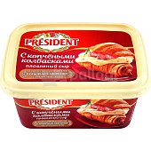 Сыр плавленый Президент 400г с копчеными колбасками ванна 