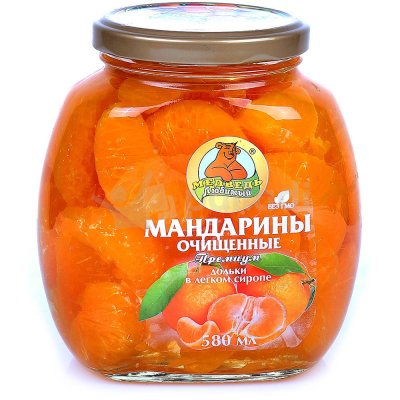 Компот Медведь любимый 580мл Мандарины