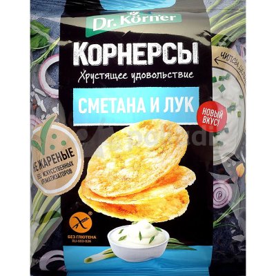 Чипсы Dr. Korner Корнерсы 50г сметана и лук