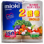 Полотенца бумажные MIOKI  2шт  2-х слойное 33м (210*220)