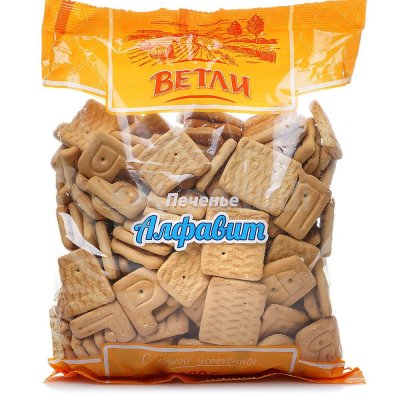 Печенье Ветли 400г Алфавит м/у 1/18
