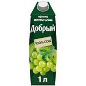Сок Добрый 1л Яблоко/виноград 