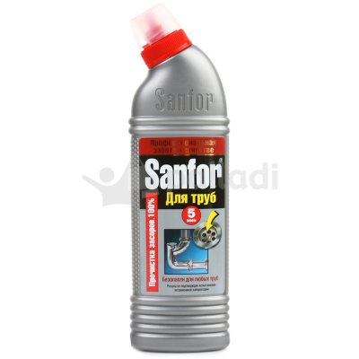 Чистящее средство Sanfor 5 минут для прочистки канализационных труб 500 мл