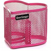 Подставка-органайзер Berlingo сердце розовое металл арт. 41125