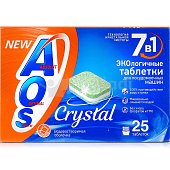 Таблетки для посудомоечных машин AOS Crystal 25 шт