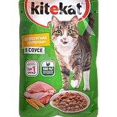 Kitekat 85г с курицей в соусе 