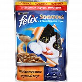 Felix Sensations в соусе 75г говядина с томатами 